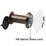 Solid Brass 200-Degree Door Viewer Peephole - Oil Rubbed Bronze