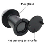 Solid Brass 220-Degree Door Viewer Peephole - Black