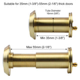 Solid Brass 200-Degree Door Viewer Peephole - Satin Gold