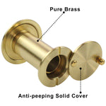 Solid Brass 200-Degree Door Viewer Peephole - Satin Gold