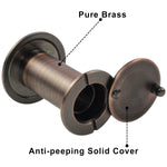 Solid Brass 200-Degree Door Viewer Peephole - Oil Rubbed Bronze