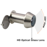 Solid Brass 220-Degree Door Viewer Peephole - Satin Nickel