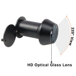 Solid Brass 220-Degree Door Viewer Peephole - Black