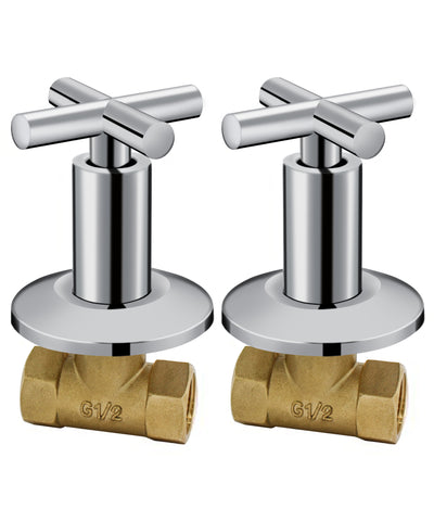 Concealed G1/2  Brass Shut Off Valve Straight - Earl Diamond