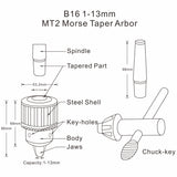 Heavy Duty 5/8-Inch Drill Chuck with #2 Morse Taper Arbor - Earl Diamond