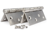 Brushed Stainless Steel Hinges, 4" X 4" Door Hinges - Earl Diamond