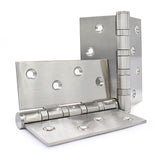 Brushed Stainless Steel Hinges, 4" X 4" Door Hinges - Earl Diamond