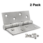 Brushed Stainless Steel Hinges, 4" X 4" Door Hinges - Earl Diamond