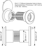 220 Degree Large Door Viewer With Heavy Duty Rotating Brass Cover - Earl Diamond