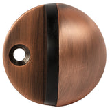 Stainless Steel Floor Door Stops, Brushed Red Bronze - Earl Diamond