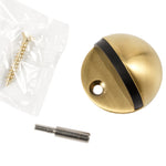 Stainless Steel Floor Door Stops, Brushed Satin Gold - Earl Diamond