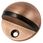 Stainless Steel Floor Door Stops, Brushed Red Bronze - Earl Diamond