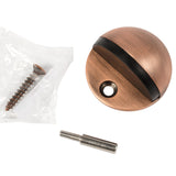 Stainless Steel Floor Door Stops, Brushed Red Bronze - Earl Diamond