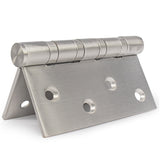 Brushed Stainless Steel Hinges, 4" X 4" Door Hinges - Earl Diamond