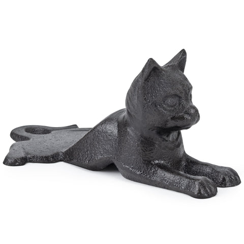 Door Wedge Cat Cast Iron Door Stop - Rustic Cat - Earl Diamond