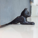 Door Wedge Cat Cast Iron Door Stop - Rustic Cat - Earl Diamond