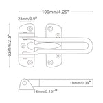 Stainless Steel Heavy Duty Solid Swing Bar Lock - Earl Diamond