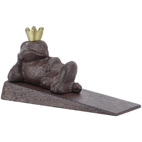 Door Wedge Crown Frog Cast Iron Door Stop - Crown Frog - Earl Diamond