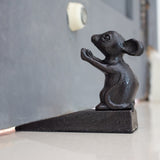 Door Wedge Mouse Cast Iron Door Stop - Rustic Mouse - Earl Diamond